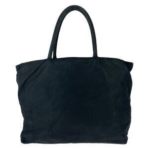 Prada Tote Bag Black Logo Nylon Triangle Plate Tessuto